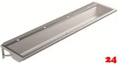 DREILICH Waschrinne 405-2400 ohne Schrze mit Hahnlochbank wandhngend gekantete und geschweite Konstruktion Lnge 2400mm (3502180172)