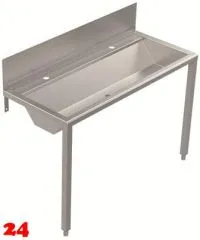 DREILICH Waschrinne 405SW WF-1200 ohne Schrze mit Spritzwand HLB wandhngend mit Winkelfen geschweite Konstruktion Lnge 1200mm (3502180217)