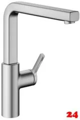 KWC Kchenarmatur Ava 2.0 10.461.012.177FL Einhebelmischer Brushed Steel mit Festauslauf Griffposition rechts (125372)