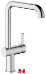 KWC Kchenarmatur Bevo E 10.531.012.700FL Einhebelmischer Edelstahl massiv mit Festauslauf Griffposition rechts (125346)