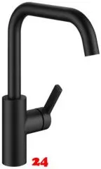 KWC Kchenarmatur Luna-E 10.441.013.176FL Einhebelmischer Matt Black mit Festauslauf (125132)