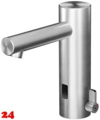 KWC ONO E 12.576.022.700FL Automatik Armatur Waschtisch Edelstahl Infrarotsensorik opto-elektronisch gesteuert mit Netzteil (3600001584)