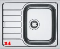 FRANKE Kchensple Spark SKX 611-62 (50) Einbausple / Edelstahlsple mit Einbaurand und Siebkorb als Drehknopfventil