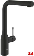 ✅ GROHE Kchenarmatur Essence Phantom Black Einhebelmischer Schwarz matt mit Zugauslauf und Brausefunktion (30504KF0)