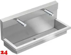 KWC PROFESSIONAL Planox Waschplatzeinheit mit Elektronik-Wandventilen PL12UEV fr Wandmontage Breite 1200mm