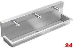 KWC PROFESSIONAL Planox Waschplatzeinheit mit Elektronik-Waschplatzbatterien PL18UEM fr Wandmontage Breite 1800mm