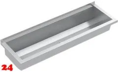 KWC PROFESSIONAL Planox Waschrinne-PL10 fugenlos verschweißte Waschrinne für Wandmontage Breite 1000mm KWC PROFESSIONAL Planox Waschrinne-PL10 fugenlos verschweißte Waschrinne für Wandmontage Breite 1000mm
