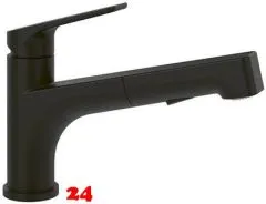 Villeroy & Boch Kchenarmatur Junis Shower Einhebelmischer Black Matt (PVD) mit Zugauslauf und Brausefunktion