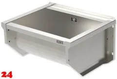 KUNe Arbeits-/ Mehrzweckbecken Solidum 50 WB15A-50 wandhngend gekantetes und geschweites Ausgussbecken (Beckentiefe 250mm)