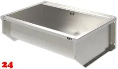 KUNe Arbeits-/ Mehrzweckbecken Solidum 90 Plus WB15A-90+ wandhngend gekantetes und geschweites Ausgussbecken (Beckentiefe 300mm)