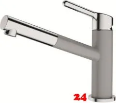 FRANKE Kchenarmatur Orbit Fragranit+ Farben Einhebelmischer mit Zugauslauf und Laminar Perlator 120 schwenkbarer Auslauf