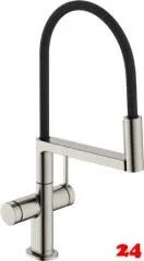 HANSGROHE Kchenarmatur Talis Select M54 PowderSpray Edelstahl Finish Einhebelmischer mit Pendelbrause, Semi-Pro, 3jet (72861800)