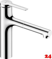 HANSGROHE Kchenarmatur Zesis M33 Chrom Einhebelmischer 160 mit Ausziehbrause, 2jet (74801000)
