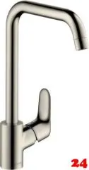 HANSGROHE Kchenarmatur Focus M41 Edelstahl Finish Einhebelmischer 260 EcoSmart mit Festauslauf, 1jet (31821800)