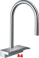 HANSGROHE Kchenarmatur Aquno Select M81 Chrom Einhebelmischer 170 mit Zugauslauf als Ausziehbrause, 3jet (73837000)