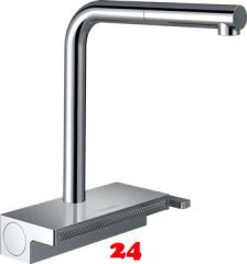 HANSGROHE Kchenarmatur Aquno Select M81 Chrom Einhebelmischer 250 mit Ausziehauslauf, 2jet (73836000)