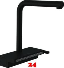 HANSGROHE Kchenarmatur Aquno Select M81 Mattschwarz Einhebelmischer 250 mit Ausziehauslauf, 2jet (73836670)