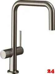 HANSGROHE Kchenarmatur Talis M54 Edelstahl Finish Einhebelmischer 220 Festauslauf mit Gerteabsperrventil, 1jet (72807800)