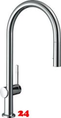 HANSGROHE Kchenarmatur Talis M54 Chrom Einhebelmischer 210 EcoSmart mit Ausziehbrause, 2jet (72842000)