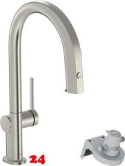 HANSGROHE Kchenarmatur Aqittura M91 Edelstahl Finish FilterSystem 210 mit Ausziehauslauf, 1jet (76803800)