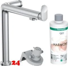 HANSGROHE Kchenarmatur Aqittura M91 Chrom FilterSystem 240 mit Festauslauf, 1jet, Starter Set (76802000)
