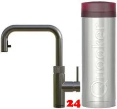 QUOOKER FLEX SQUARE VAQ PRO3 Einhebelmischer Zugauslauf Gunmetal PVD & 100C Armatur Kochendwasserhahn (PRO3FXSGME)