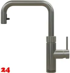 QUOOKER FLEX SQUARE Zugauslauf Gunmetal PVD Kchenarmatur mit 5 in 1 Funktion und elektronischer Steuerung (FXSGME) {NUR Armatur}
