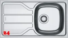 FRANKE Kchensple Flash FLN 611-78 (44) Einbausple / Edelstahlsple mit Einbaurand und Siebkorb als Stopfen- oder Drehknopfventil