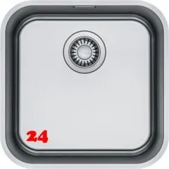 FRANKE Kchensple Smart SRX 110-40 Unterbausple (Montage unter die Arbeitsplatte) mit Siebkorb als Stopfenventil