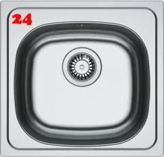 FRANKE Kchensple Spark SKN 610-37 (44) Einbausple / Edelstahlsple mit Einbaurand und Siebkorb als Stopfenventil