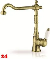 PYRAMIS Kchenarmatur Baroque Classic Einhebelmischer Bronze mit Festauslauf Nostalgieoptik