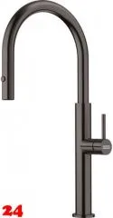 FRANKE Kchenarmatur Pescara J Einhebelmischer Edelstahl Anthracite (PVD) mit Auszugsbrause umstellbar 360 schwenkbarer Auslauf