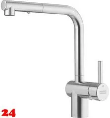 FRANKE Küchenarmatur Atlas Neo Slim Einhebelmischer Edelstahl massiv mit Zugauslauf und Brausefunktion 180° schwenkbarer Auslauf FRANKE Küchenarmatur Atlas Neo Slim Einhebelmischer Edelstahl massiv mit Zugauslauf und Brausefunktion 180° schwenkbarer Auslauf