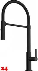 FRANKE Kchenarmatur Maris Slim Semi Pro Einhebelmischer Black Matt mit Pendelbrause umstellbar 360 schwenkbarer Auslauf
