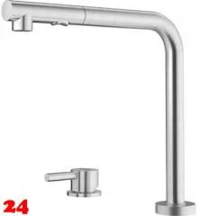 FRANKE Kchenarmatur Mythos Windows Edelstahl massiv V4A (316) mit Zugauslauf und Brausefunktion zur Vorfenstermontage versenkbar