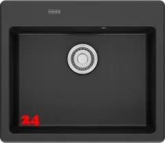 FRANKE Kchensple MythosX MYK 610-52A-Keramik Fraceram Einbausple / Keramiksple mit Siebkorb als Druckknopfventil