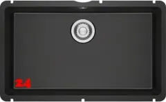 FRANKE Kchensple KubusX KXK 110-71 Keramik Fraceram Keramiksple / Unterbausple (Montage unter die APL) mit Siebkorb als Stopfenventil