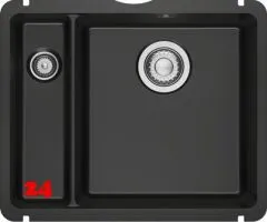 FRANKE Kchensple KubusX KXK 160-37-12 Keramik Fraceram Keramiksple / Unterbausple (Montage unter die APL) mit Siebkorb als Stopfenventil