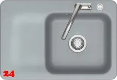 Systemceram KeraDomo JUNA 75 Basic Keramiksp�le / Einbausp�le in Standardfarben f�r die K�che