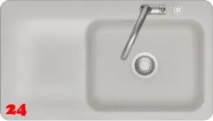 Systemceram KeraDomo JUNA 90 Basic Keramiksp�le / Einbausp�le in Standardfarben f�r die K�che