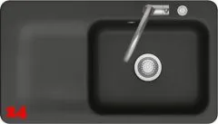 Systemceram KeraDomo JUNA 90 Premium Keramiksp�le / Einbausp�le in Sonderfarben f�r die K�che