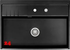 Systemceram KeraDomo KENTRO 90 BASIC Keramik Sp�lmodul / Sp�lstein in Standardfarben Arbeitsplattentiefe 600mm