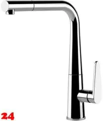 Systemceram KeraDomo Küchenarmatur Tono Chrom Einhebelmischer mit Zugauslauf 360° schwenkbar Systemceram KeraDomo Küchenarmatur Tono Chrom Einhebelmischer mit Zugauslauf 360° schwenkbar
