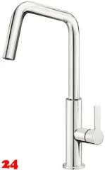 Systemceram KeraDomo Küchenarmatur Offeo Chrom Einhebelmischer mit Festauslauf 360° schwenkbar Systemceram KeraDomo Küchenarmatur Offeo Chrom Einhebelmischer mit Festauslauf 360° schwenkbar