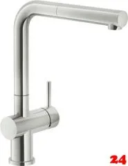 Systemceram KeraDomo Küchenarmatur Sila Edelstahl Finish PVD Einhebelmischer mit Zugauslauf 360° schwenkbar Systemceram KeraDomo Küchenarmatur Sila Edelstahl Finish PVD Einhebelmischer mit Zugauslauf 360° schwenkbar