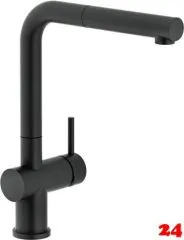 Systemceram KeraDomo Küchenarmatur Sila Schwarz PVD Einhebelmischer mit Zugauslauf 360° schwenkbar Systemceram KeraDomo Küchenarmatur Sila Schwarz PVD Einhebelmischer mit Zugauslauf 360° schwenkbar