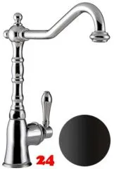 AQUA CUCINA� K�chenarmatur Boho 13765-S Einhebelmischer Mattschwarz mit Festauslauf schwenkbar Nostalgieoptik