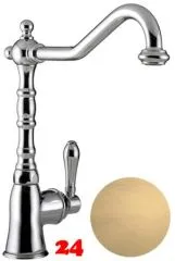 AQUA CUCINA� K�chenarmatur Boho 13765-G Einhebelmischer Satin Gold PVD mit Festauslauf schwenkbar Nostalgieoptik