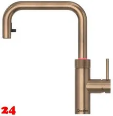 QUOOKER FLEX SQUARE Zugauslauf Messing Patina K�chenarmatur mit 5 in 1 Funktion und elektronischer Steuerung (FXSPTB) {NUR Armatur}