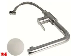 AQUA CUCINA� K�chenarmatur SF1 55519-ESO Einhebelmischer Steelfinish PVD mit Festauslauf f�r Vorfenstermontage